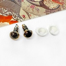 헤세드 뉴 크리스탈 인형눈 부엉이눈 고양이눈, 골드 9mm, 10개