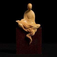 黃楊木 祥雲無相佛 10*8釐米, 如圖所示, 1個