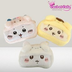 먼작귀 치이카와X시나모롤 우사기X폼폼푸린 하치와레X마이멜로디 대용량 파우치 필통 학교문구용품 휴대용 여성 파우치, 1개, 핑크(하치와레X마이멜로디)