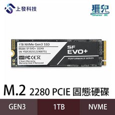 SF 上發科技 M.2 2280 PCIe NVMe Gen3 1TB 固態硬碟