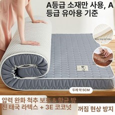 천연 라텍스 메모리폼 수면 쿠션 침실 패드, 1cm, 두께약5cm 판타지 그레이 A급 원단