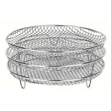 에어 프라이어 그릴 랙 다용도 에어프라이 렉 스테인리스 원형 정사각형 3개 액세서리