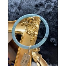 天然翡翠A貨 冰種藍水細圓美人鐲 60.3mm, 1個