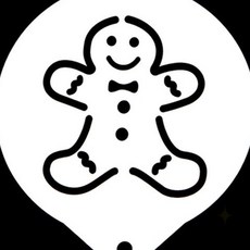 제과제빵 진저맨 스텐 장식 스텐실 케이크 쿠키 꾸미기 홈베이킹 디저트 토핑, 1개, 상세페이지 참조