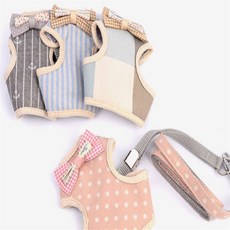 짱이상회 강아지 하네스 하네스리드줄, 블루라인 M