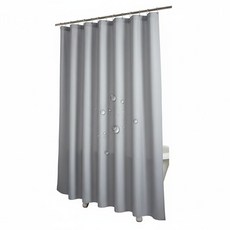 고급 방수 자카드 샤워 커튼 화장실 칸막이, 1개, 화이트