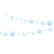 耶誕裝飾聖誕佈置 2米藍紫色氣泡圈花環 海洋主題派對海星水母美人魚裝飾, 藍色, 1個