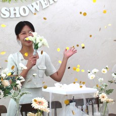 꿀이맘 플라워샤워 꽃가루 컨페티 골드 10g 웨딩촬영컨페티