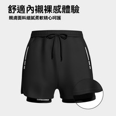 男士泳褲男款運動防尷尬寬鬆速乾大碼平角短褲泳褲男游泳