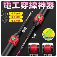 電工管道輔助穿線神器 省時省力DIY木工裝潢管道電線穿線輔助器 手動線管暗線穿線 新款推線器, 1個