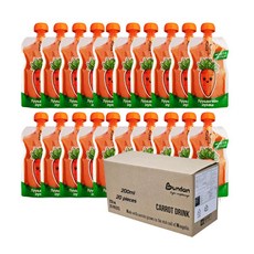 비타핏 몽골 당근 juice 퓨레 음료 100% 대용량 (4L 8L 12L), 20개, 200ml