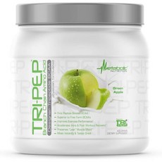 Metabolic Nutrition - TRIPEP - Tri-Peptide Branch Chain Amino Acid BCAA Powder Pre Intra Post Wo, Green Apple, 1개, 400g