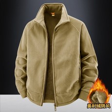 奧粒絨夾克男秋冬加絨加厚立領抓絨衣戶外寬鬆休閒搖粒絨外套 1105 3QBA