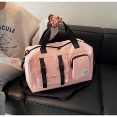 運動健身包乾溼分離旅行包男款大容量防水行李包手提游泳包女收納, 25號旅行包-粉色【加厚防潑水面料】