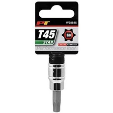 성능 도구 W38850 T-50 스타 비트 크롬 바나듐 소켓 3/8인치 드라이브, T-45, 1개