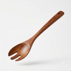 대추나무 옻칠 파스타 샐러드용 포크 (길이 30 cm) 포크 주걱 국자 뒤집개 스푼, 1개