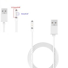 2핀 시계용 마그네틱 USB 충전 케이블 충전기 파워 브래킷 어댑터 안전성, 06 W-4 × 1개