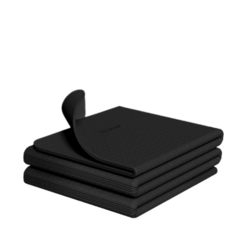 조이제이 TPE 양면 논슬립 방수 10단 접이식 요가매트 보관백 세트, 1개, 블랙