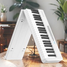 KC인증 접이식피아노 휴대용 입문용 교습용 피아노의자, 화이트, 61건반, 1개