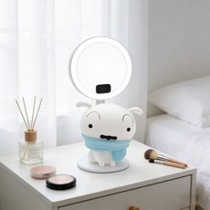 韓國蠟筆小新哈欠拍拍燈，圍巾小白觸碰式LED小夜燈，可愛造型，溫馨陪伴，臥室夜燈首選, 小白, 小白