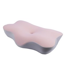 메모리폼 인체공학 경추베개 목편한 숙면베개, 분홍색, 1개