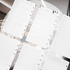 A6 6공 다이어리내지 30매 리필속지 모눈속지 수첩속지 A6다이어리 다이어리리필 다이어리속지, 무지 노트
