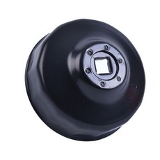 하이 퀄리티 블랙 스틸 자동차 오일 필터 캡 타입 렌치 76mm 14 플루트 3/8 인치 드라이브 소켓 개, Black, 1개