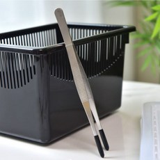 [레파즈 이가 탄탄 핀셋 20cm] 구내염방지 귀뚜라미집게 파충류 실리콘핀셋, 일자