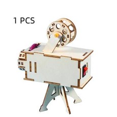 과학 실험 키트 DIY 나무 프로젝트 모델 장난감 조기 학습 생일 프로젝터 선물, 1개