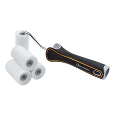 ROLLINGDOG 페인트 롤러 프레임-싱글 로드 포함 10.2cm(4인치) 미니 커버와 함께 사용 절단 및 디테일 페인팅에 적합 (10.2cm(4인치)) 146681, 5pc 2" Paint Roller Set