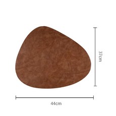 미니 소프트 가죽 플레이스매트 내열성 테이블 보호대 내유성 다이, 3.04 Coffee, A.44x37cm