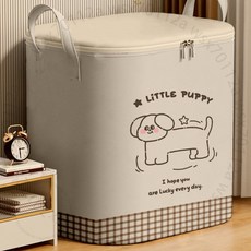 Y Z E 大容量衣服收納箱 被子收納袋 行李打包袋 搬家學生宿舍用, 1個, （可愛風係列）方格小狗,中號100L（1個）可裝2床棉被