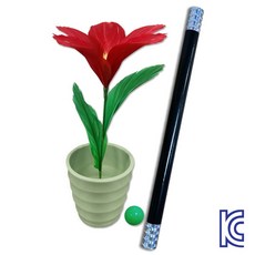 (KC인증) JL매직 신기한 꽃 마술 초보 마술 완드투플라워 어린이 마술 도구 학예회 발표회 장기자랑, 1세트 1세트