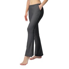 ALWAYS 여성용 부츠컷 플레어 레깅스 - 주머니가 있는 하이 웨이스트 스트레치 요가 팬츠 편안한 라운지 핏 차콜 M, XL