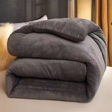 牛奶絨被子冬被 加厚保暖 羊羔絨冬季雙面絨棉被芯, 【深灰】雙面牛奶絨被,約3.0kg150*200