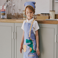 공룡 아동 앞치마 두건 토시 3종세트