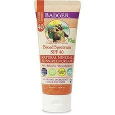 뱃저 내추럴 미네랄 선스크린 크림 키즈 탠저린 & 바닐라, 1개, 87ml