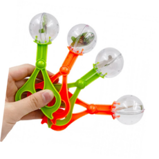 안전플라스틱집게 강력한 고정력 조리용 올인원 다용도 주방 필수 아이템, 1개, 01곤충가위-오렌지