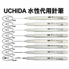萬事捷 UCHIDA 4600 耐水性代用針筆, 1個, 0.3mm