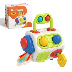 兒童玩具 益智早教忙碌球 八面體手抓球 嬰兒寶寶蒙氏玩具 0到3歲 禮物 多功能學習闆 探索闆玩具 寶寶學習玩具, 八面忙碌球, 1個