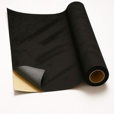 차량용 자체 접착 스웨이드 장식 필름 - 헤드라이너/대시/도어/트렁크 | 신축성 및 긁힘 방지 울트라 섬유 가죽 | DIY 필 앤 스틱 25.4cm x 149.9cm(10 x, 블랙_40"x59"