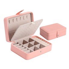 봄앤지니 세피아 보석함 쥬얼리 보관함, 핑크, 1개