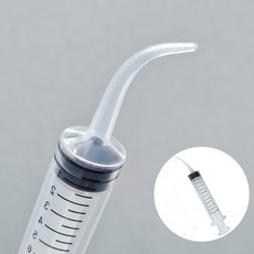 주사기 휘어있는 휜 커브 곡선 피딩 수간 식물 공업, 1개, 상세페이지 참조