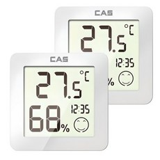 카스 디지털 온습도계 T023, WHITE COLOR, 2개
