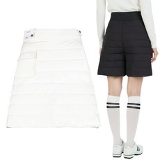 여자 겨울용 앞스커트형 원포켓 골프 패딩 반바지 오피스 스판 보온성