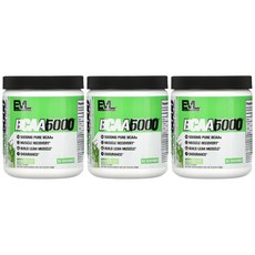 [2+1] EVLution 이블루션 뉴트리션 BCAA 5000mg 258g 레몬 라임 EAA 아미노산 루신 류신 발린 이소류신 고약사 약들약 3통