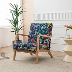 부품 클럽 의자 슬립 커버 스트레치 배럴 인쇄 된 욕조 소프트 스판덱스 안락 소파 탈착식, 1 piece, 17 color 19_01 1 piece, 1개