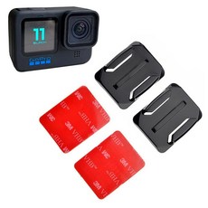 고프로 11 블랙 호환 액션캠 곡면 접착 베이스 마운트 거치대 안전모 헬멧wat7+4PeV