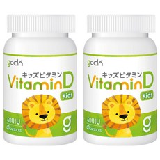兒童維生素D 400IU膠囊, 2個, 60片
