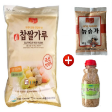 [청은] 찹쌀가루(국산) 3kg 구매시 볶음깨소금150g+뉴슈가60g 증정, 1개